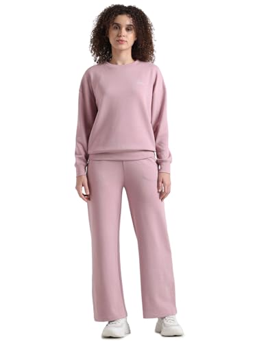 ONLY Women's Cotton Blend Round Neck Sweater (15334937-Dawn Pink_Dawn