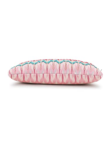 Anekaant Unisex Adult Ghoomar Pastel Pink & Multi Polycotton Ikat Digital Printed Sling Bag