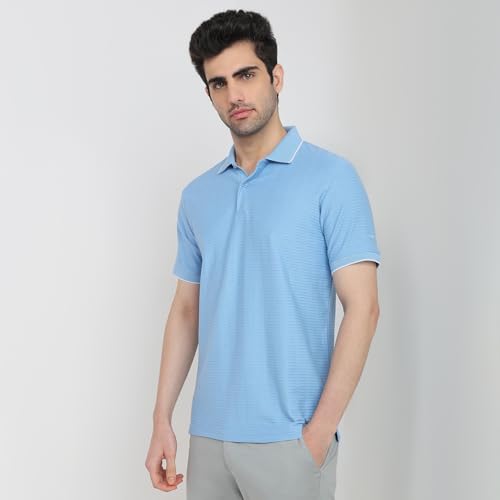 Park Avenue Blue Structure Pattern Men T-Shirt