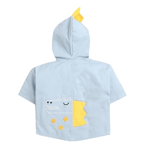 Hopscotch Boys Cotton Animal Printed Tee, Jacket And Pant Set In Blue Color For Ages 2-3 Years (YUE-3115217)