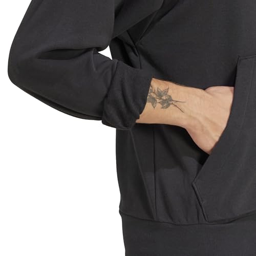 adidas Men M Feelcozy Hd Cotton Printed Casual Sweatshirts Black/White - M