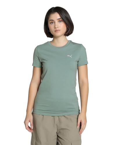 Puma Women's Slim Fit T-Shirt (629742_Green Moon