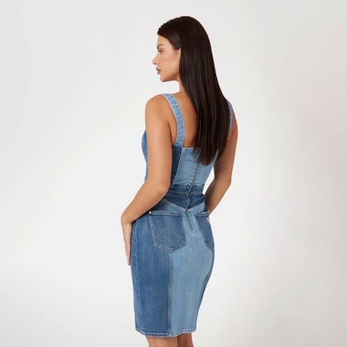 GUESS Women Washed Shoulder Straps Sleeveless Bodycon Dress
