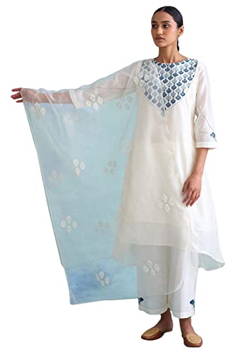 Folksong By W Ecru Solid Silk Organza Drape