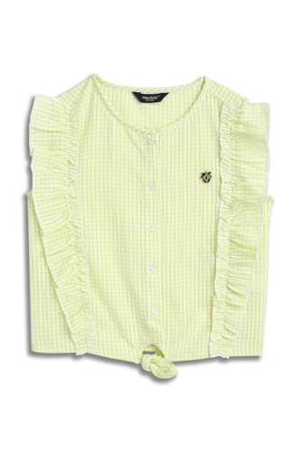 Allen Solly Girls Green Check Casual Top