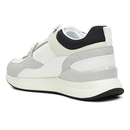 Aldo CLEAA-IN122 Ladies White/Black Flat Sneakers