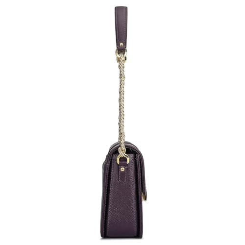 Da Milano Leather Shoulder Bag for Women - Purple (00870OL)