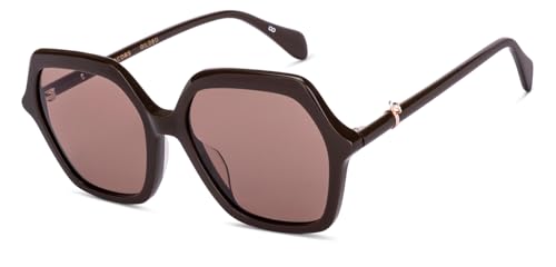John Jacobs X Aditi Rao Hydari | Brown - Brown | Full Rim Hexagonal Stylish & Premium Sunglasses | Gilded 2.0 | 100% UV Protected | Men & Women | Medium | JJ S70091