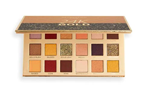 Makeup Revolution Pro 24K Gold Semi-Matte Eyeshadow Palette
