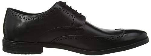 Clarks Mens 26148029 Black Black Leather Uniform Dress Shoe - 9 UK (261480297)