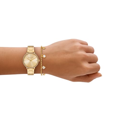 Michael Kors Pyper Gold Quartz Stainless Steel Watch MK7643SET