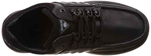 Woodland Men's Black Leather Sneakers - 6 UK/India (40 EU)