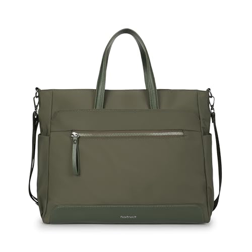 Fastrack Nylon Edit laptop Tote | Nylon Women’s Bag | 2 Compartments, 15" Padded Laptop Sleeve, Bottle Holders, Trolley Sleeve & Dual Carry Straps