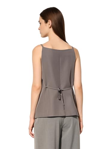 ONLY Women's Solid Regular Fit Grey Waistcoat