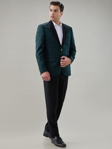 Raymond Green Jacquard Pattern Men Suit