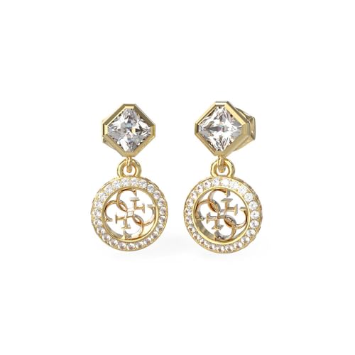GUESS 4G Crush Gold-Plated Stainless Steel Earrings For Women | Hypoallergenic | Lightweight & Durable | Perfect For Gifting
