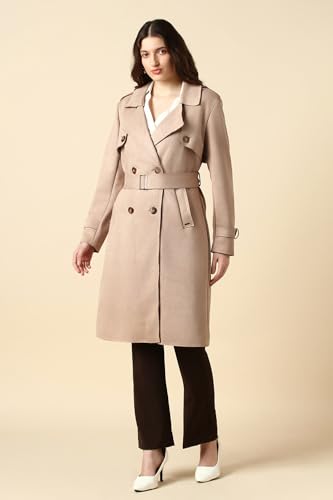Women Beige Solid Casual Jacket