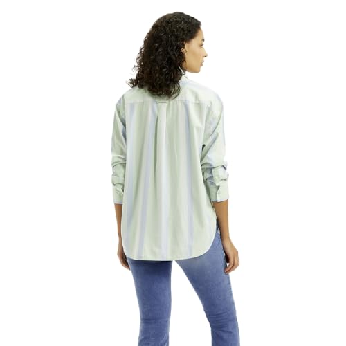 Levi's Women's Striped Light-Green Slim Fit Shirt