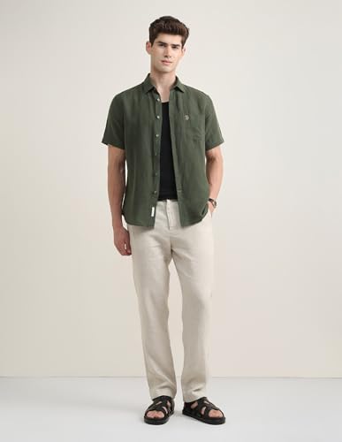 U.S.Polo Association Men's Solid Regular Fit Shirt (USSHT3233H_Olive_40)