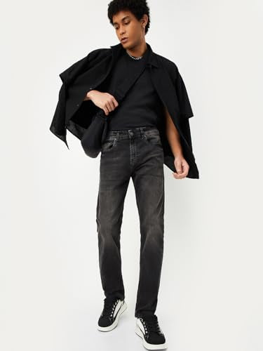 Max Men's Regular Jeans (DMCRFS32506_Charcoal