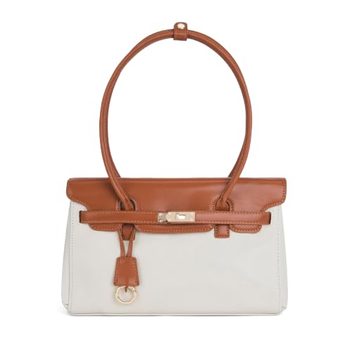 Lino Perros Ella Luxe Flap Beige Shoulder Bag
