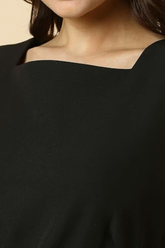 Allen Solly Women Black Solid Formal Dress