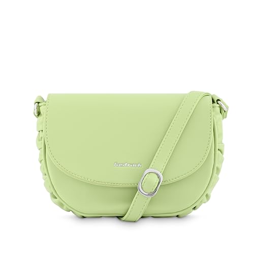 Fastrack Chic Casual Sling Bag for Women | Semi PU Handbag with Top Zipper & Button Flap | Stylish Crossbody with Adjustable Sling Strap for Casual & Party Use