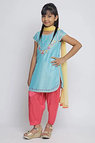 BIBA GIRL EMBROIDERY RELAXED KID(KW3864_TURQUOISE_11)
