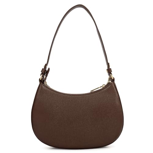 Da Milano Leather Shoulder Bag for Women - Walnut Brown (LB-01370OL)