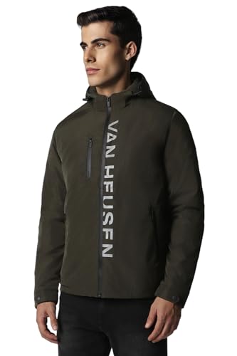 Van Heusen Men Green Solid Party Jacket