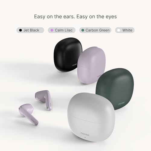 Noise Buds Mini Truly Wireless Earbuds (2026) | Half in-Ear Design | 40H Playtime | Quad Mic ENC for Clear Calls | 13mm Driver | Low Latency Gaming Mode | BT v5.3 | IPX4 Sweat Resistant - Calm Lilac