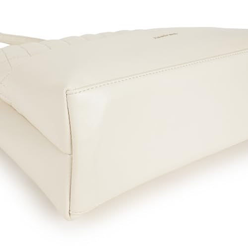 Fastrack GridGlam white Shoulder Bag | Faux-Leather Women’s Handbag | Quilted Shoulder Bag with Dual Zipper Compartments