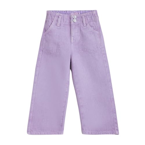 Hopscotch Girls Regular Fit Pants in Lilac Color For Ages (5-6 Years)