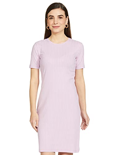 Max Women's Polyester Classic Calf Length Dress (Lilac)