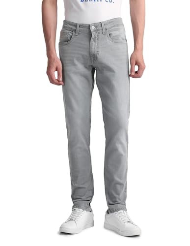 U.S. POLO ASSN. Mens Brandon Slim Tapered Jeans (UDJENO1823_Grey_30)