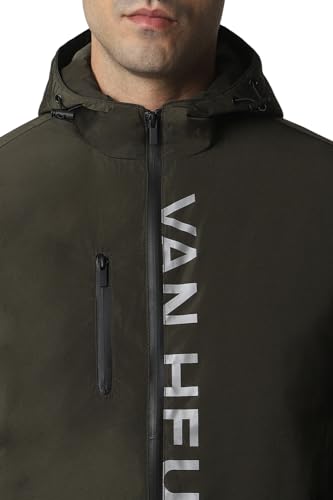 Van Heusen Men Green Solid Party Jacket