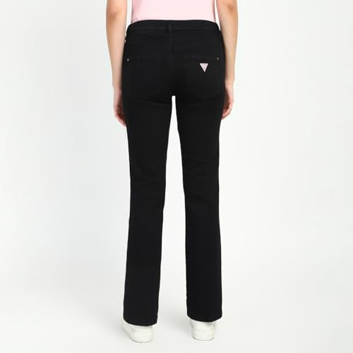GUESS Black Solid Regular Fit Jeans