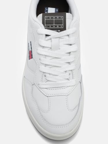 Solid White Leather Sneakers