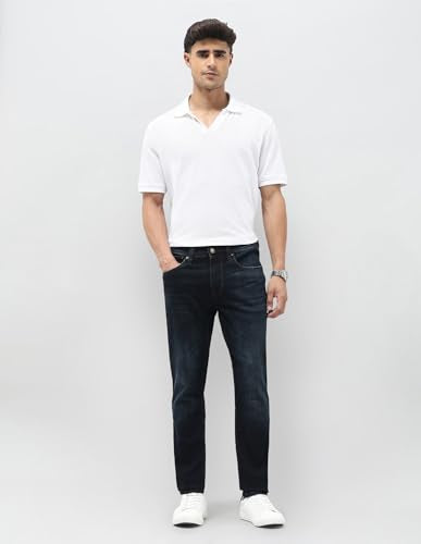 U.S. Polo Assn. Denim Co. Men's Brandon Slim Tapered Fit Blue Jeans (UDJEN1844_Blue_36)