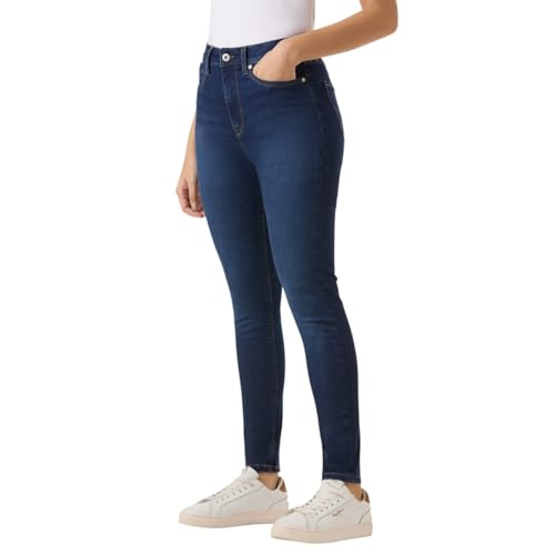 Women Blue Mid Rise Skinny Fit Powerflex Jeans