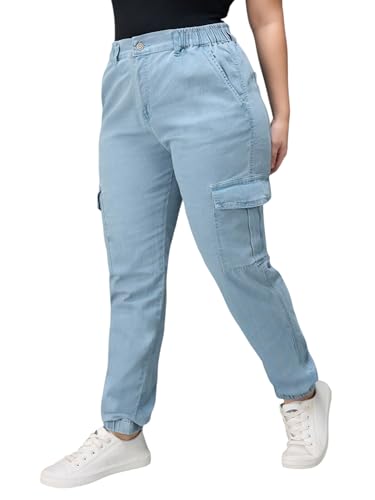 Miss Chase A+ Women's Bootcut High Rise Regular-Length Stretchable Denim Jeans (APAW24DEN85-94-888-28, Loliter Blue, 28)