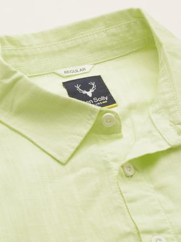 Boys Green Solid Casual Shirt