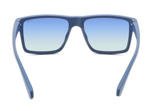 IRUS Men Rectangular sunglasses | 100% UV protection and polarized | Small Size | Blue Polarized Tri Acetate Cellulose lens
