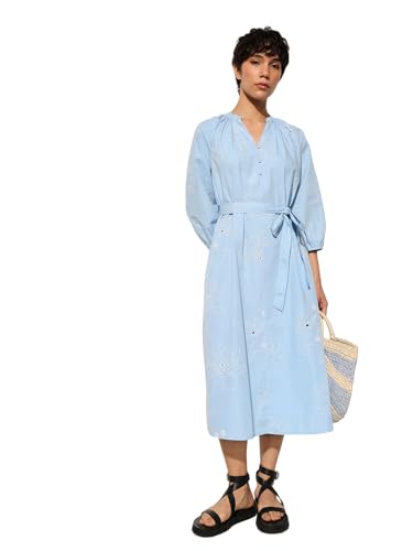 ONLY Women's Fit and Flare Blue Dress