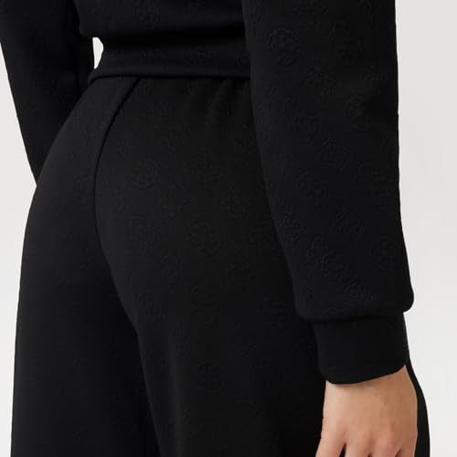 GUESS Women Solid High-Rise Wide Leg Trousers Black