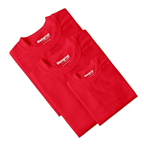 Hangout Hub Tshirts BDMSE(Red;Men L;Women S;Boys S) Set of 3