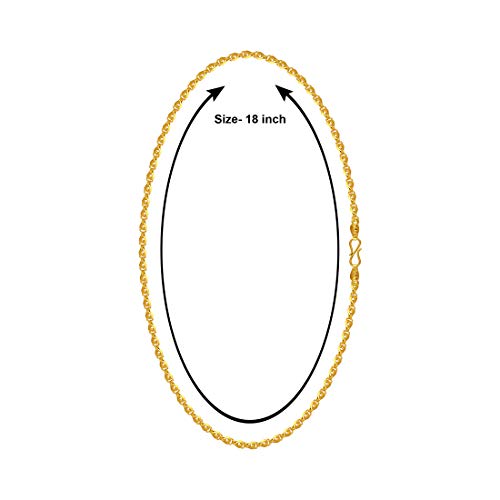 P.C. Chandra Jewellers 22k (916) Yellow Gold Chain for Women