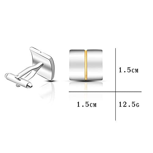 Peora Office Formal Square Shirt Blazer Cufflink Pair for Men Boys Wedding Business Corporate Gift