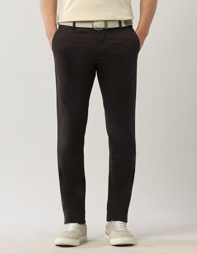 Arrow Men's Solid Slim Fit Acrylic Casual Trouser