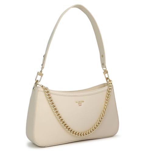 Da Milano Leather Shoulder Bag for Women - Marshmallow White (LB-00749A-OL)